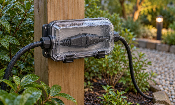Outdoor extension cord cover