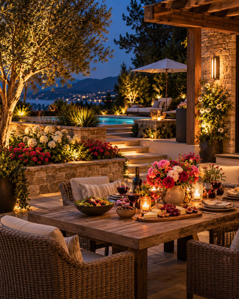 Outdoor garden lighting high CRI