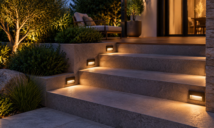 Outdoor step lights