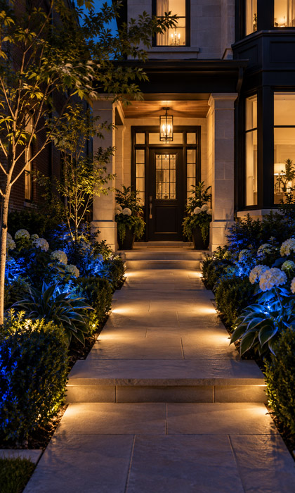 Pair Warm White Pathways With Colorful Garden Borders