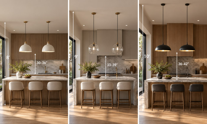 Pendant Light Height by Ceiling Height