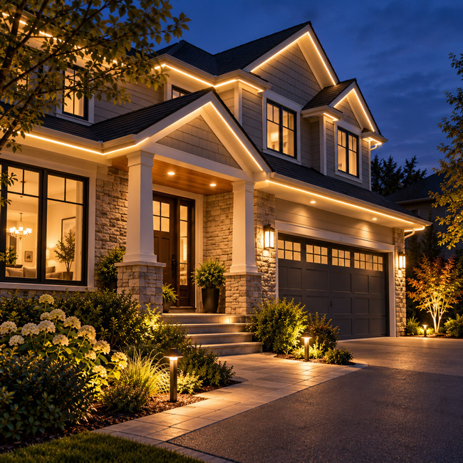 Permanent Roofline Lighting