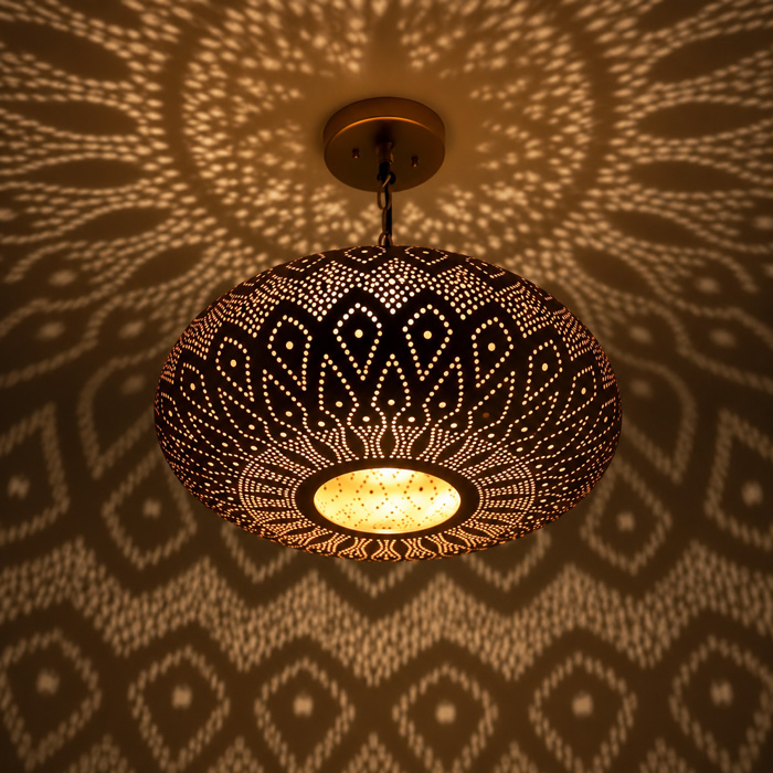 Pierced Brass Pendant