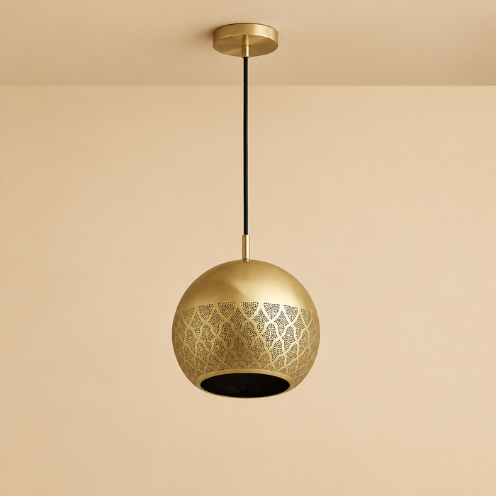 Pierced Globe Pendant