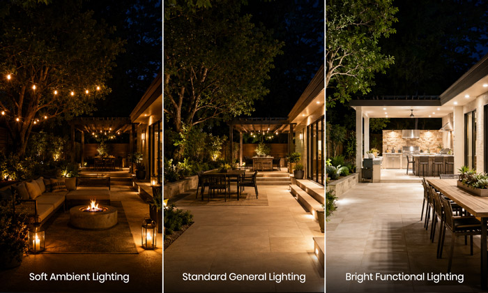Recommended Patio Lumens by Size
