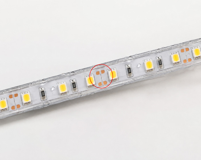 Repeating LED strip units