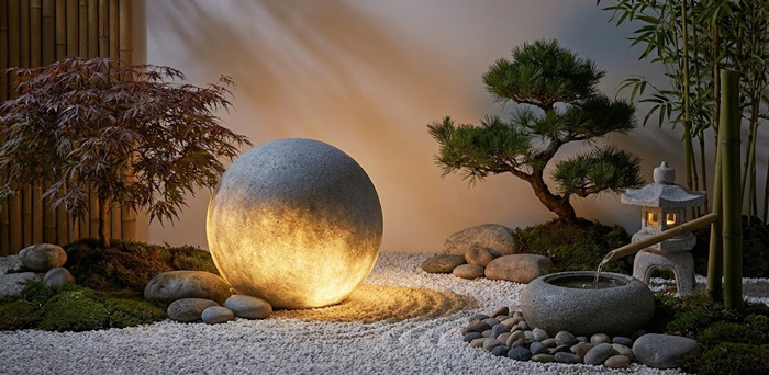 Sculptural Stone Orbs