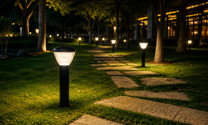 Solar-Powered LED Path Lights