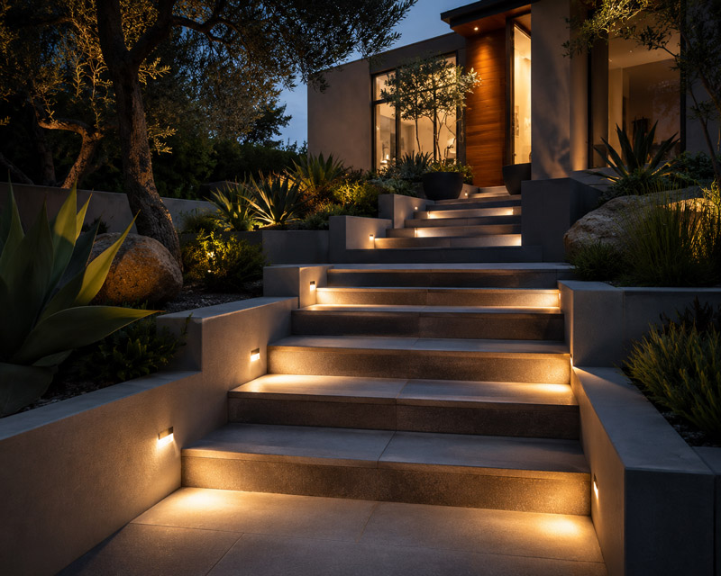 Outdoor step lights