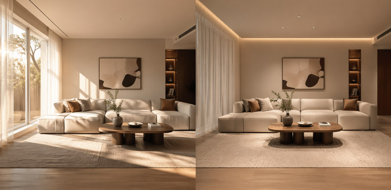 Sunlight vs. Artificial Light