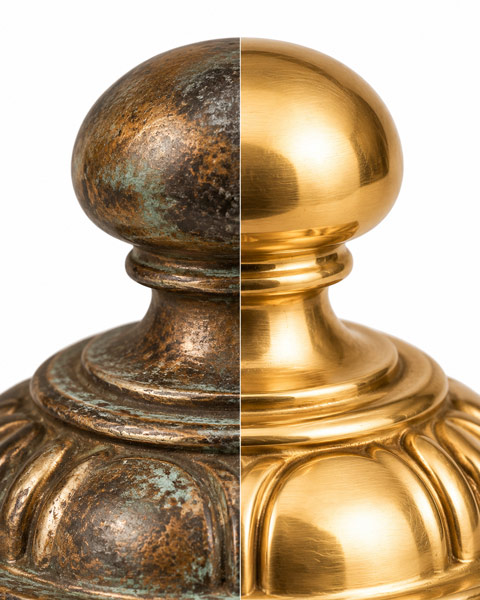 Tarnished brass vs. polished brass