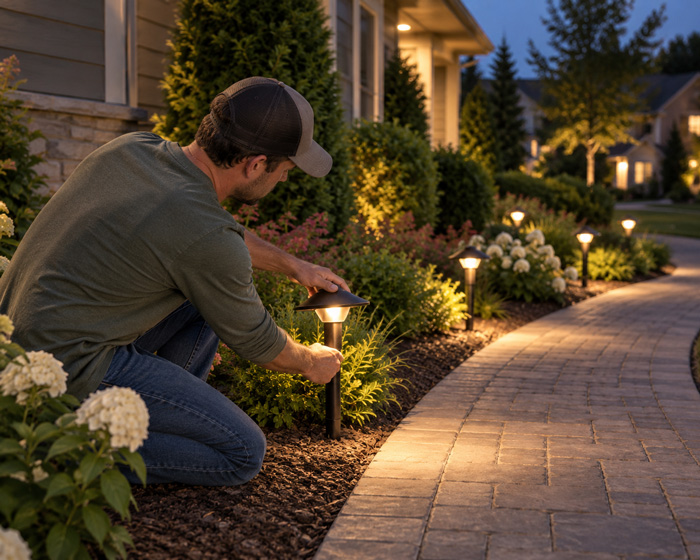 Testing landscape lighting system