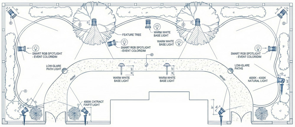 The “Entertainer” (smart scene lighting + warm-white base)
