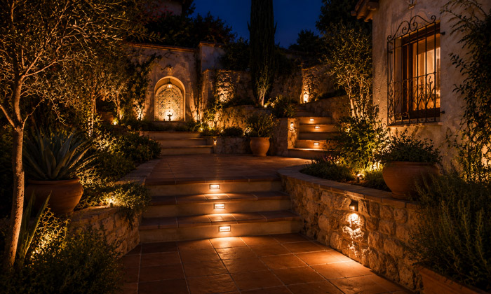 Treat Steps and Level Changes as Part of the Lighting Composition