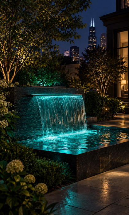 Turn a Fountain Into a Single-Color Focal Point