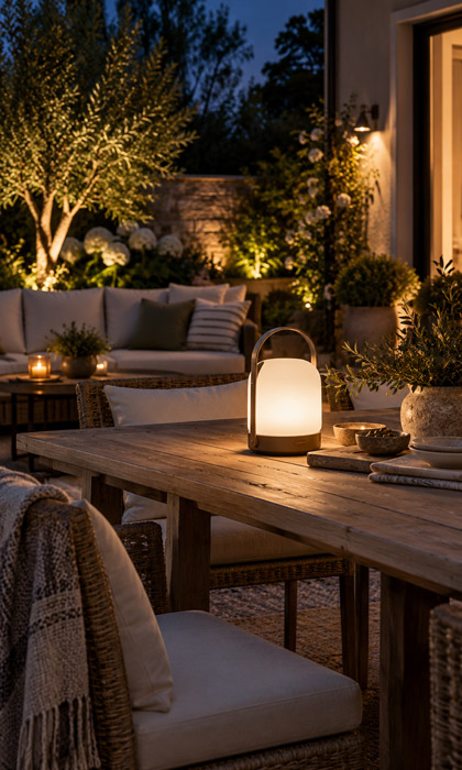 Use Portable Lanterns for Flexible Seating