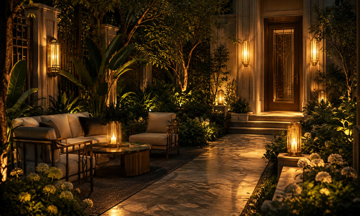 Use Warm Light to Complement the Garden