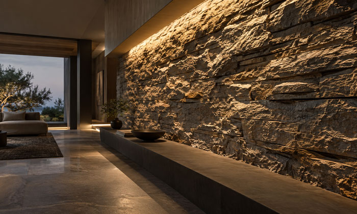 Wall grazing lighting technique