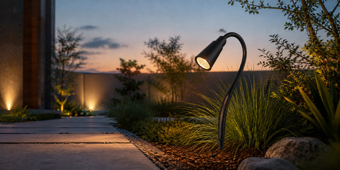 What-Are-the-Benefits-of-an-Outdoor-Spike-Light-Designer-Curved-Arm-Minimalist