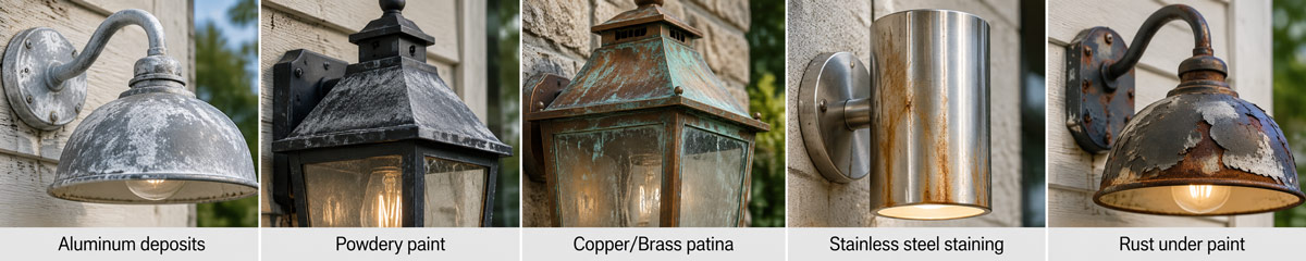 What Does Oxidation on Outdoor Light Fixtures Actually Look Like