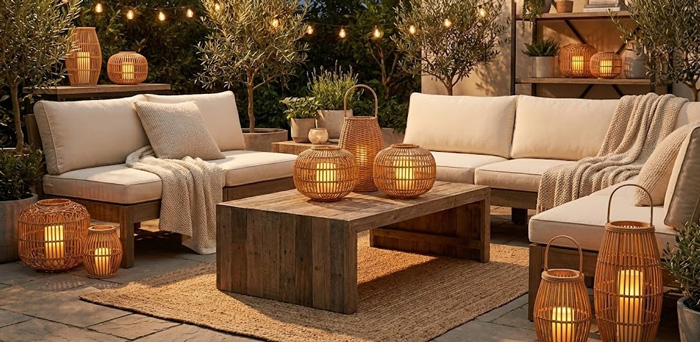 Wicker & Rattan Lantern