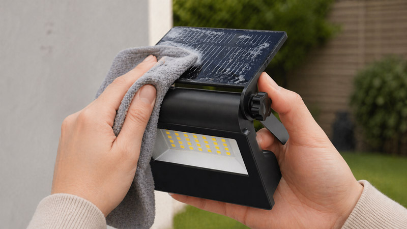 Wipe the Panel with Warm Soapy Water