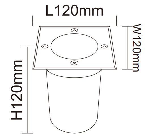 MK120F-GU10 size