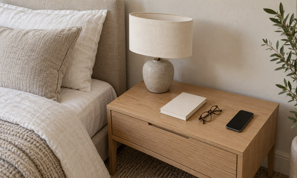 nightstand lamp size