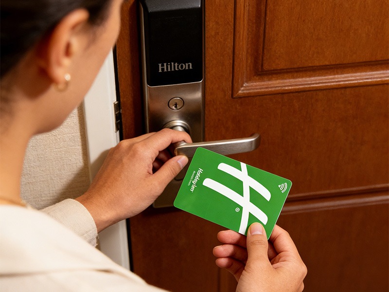 RFID key card for hotel room