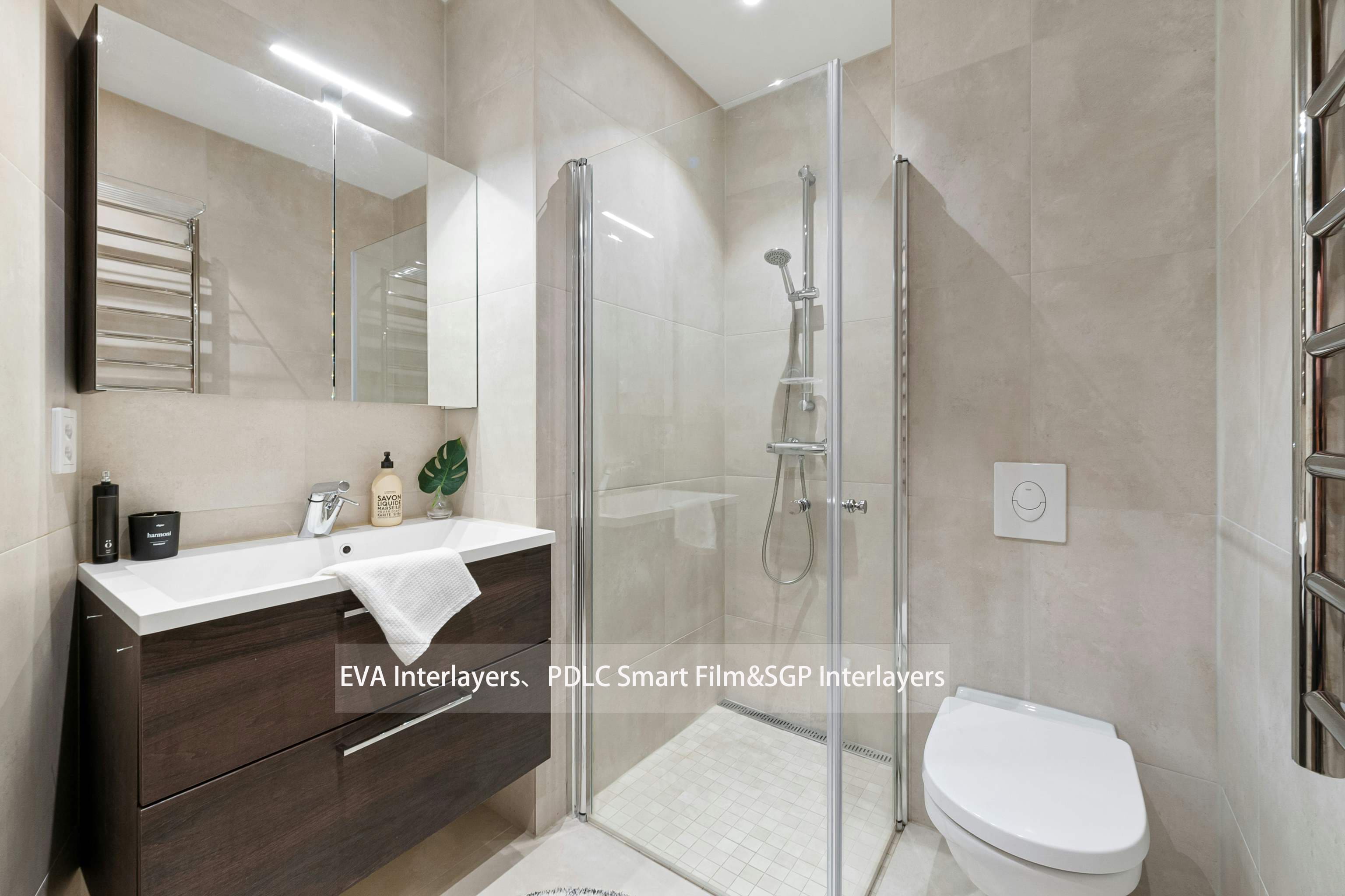 Interlayer & Glass Film for Shower Enclosures Glass