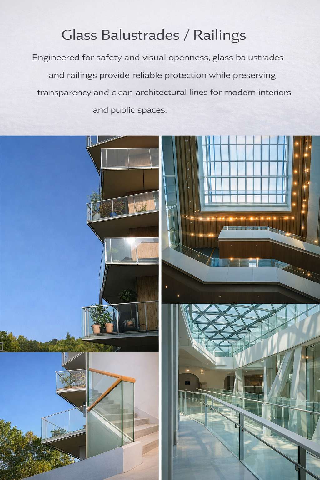 EVA and SGP interlayer for Glass Balustrades & Railings