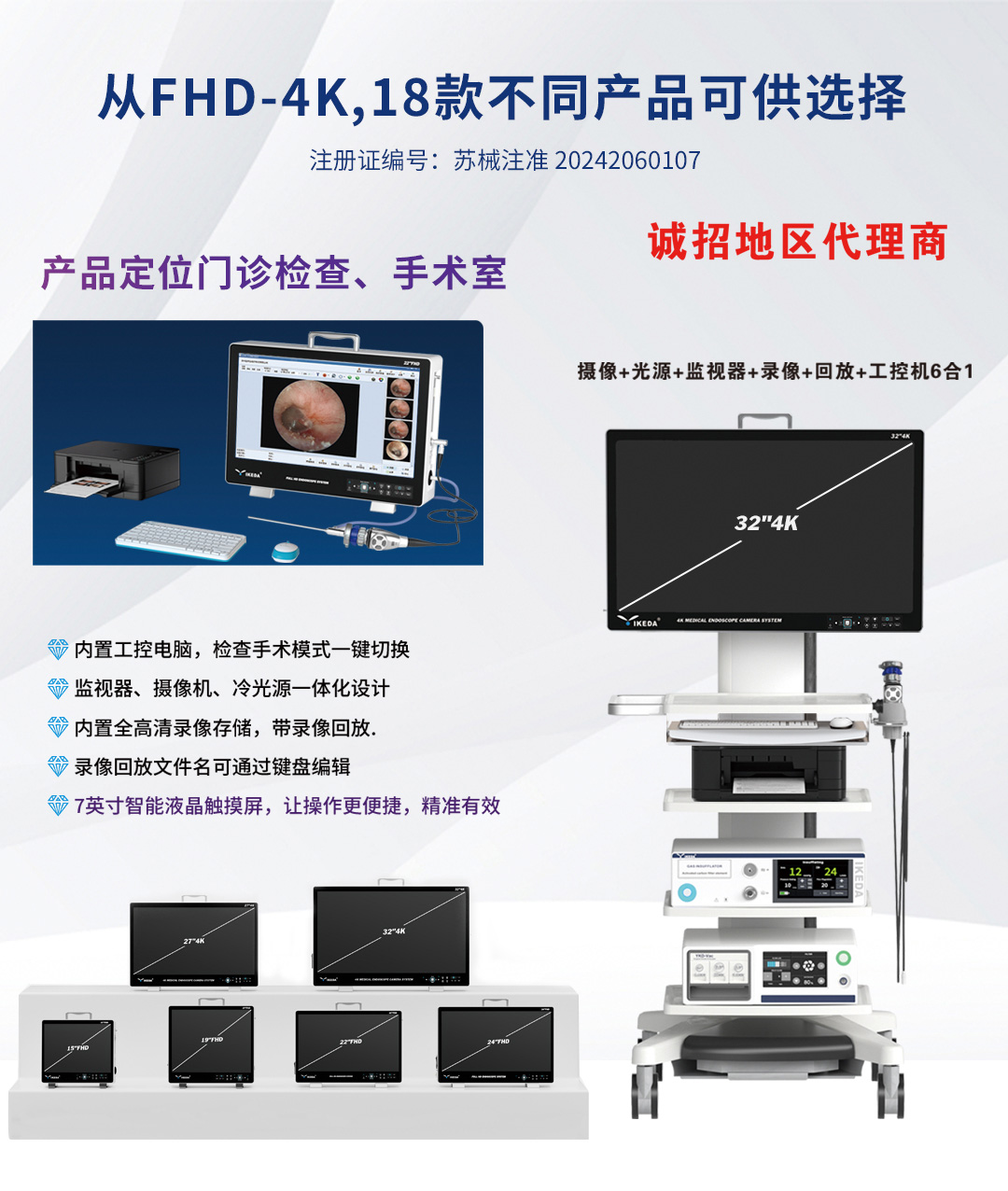 一体化内窥镜摄像系统