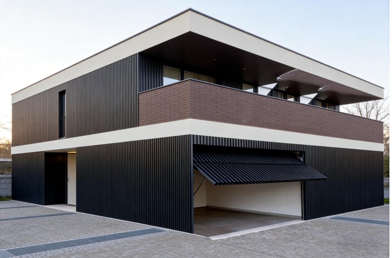 Black Aluminum Residential Garage Door