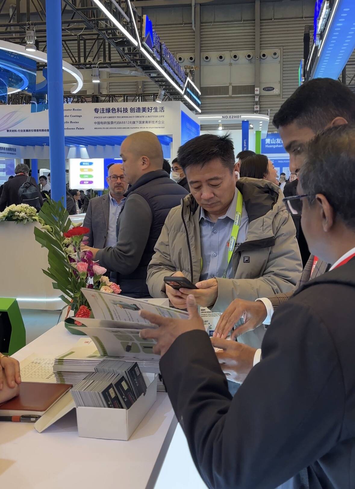 QXD Coating exhibition booth setup at 2024 Shanghai Surface Treatment Expo CISTEC