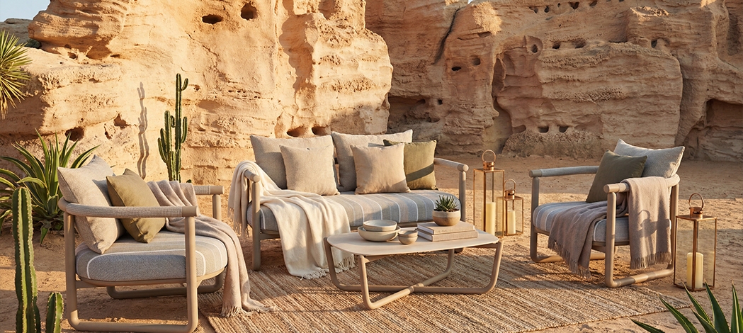 Sofa set that complements the style of the setting