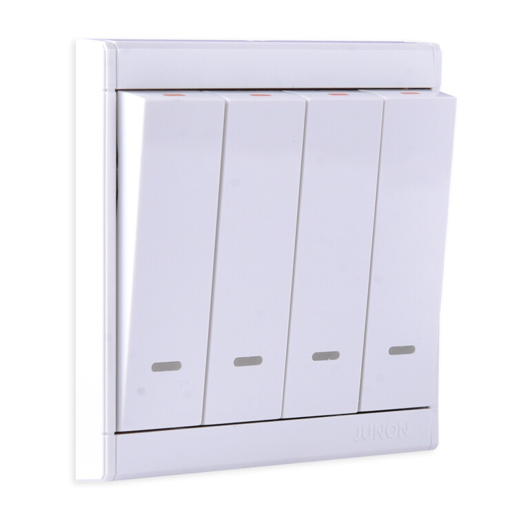 4 gang wall switches | White Color Four Gang Wall Switch