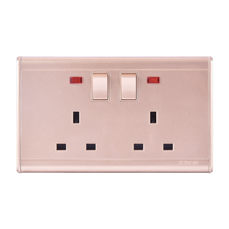 Twin switched socket outlet