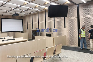 Multi-function hall, office building Carving perforated acoustic panel