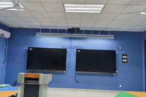 School multimedia classroom installation polyester board Perforated PET acoustic panel 