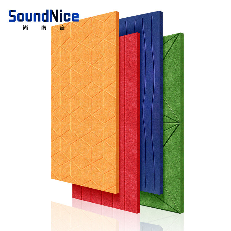 V Grooved Carving Polyester Acoustic Panel
