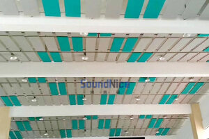 Stadium ceiling flat space Sound absorber