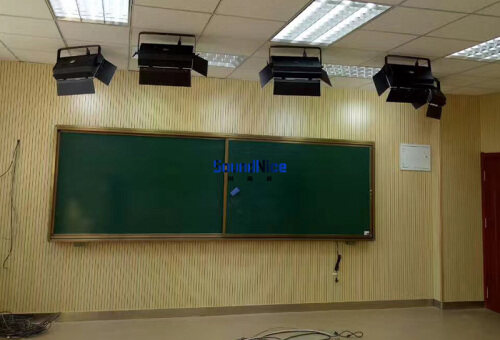 School classroom Installation Grooved Acoustic Panel 
