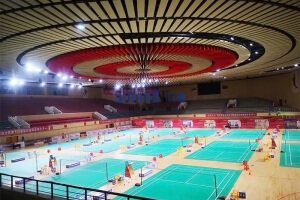 Match stadium Grooved acoustic panel  Ceiling space Sound absorber