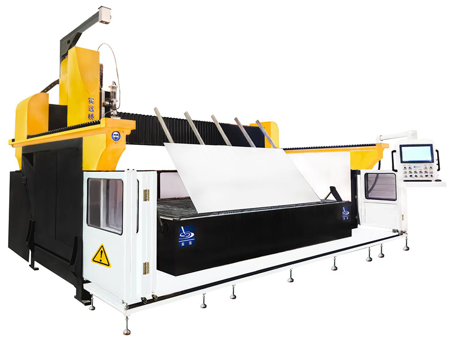 منشار شفرة بخمسة محاور وآلة نفث الماء بخمسة محاور