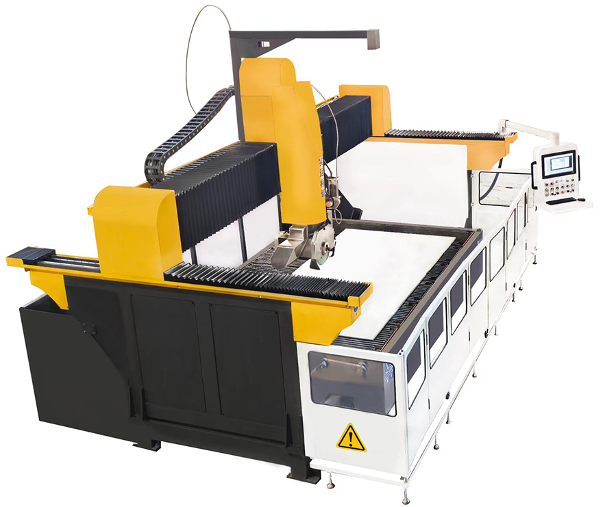 منشار شفرة بخمسة محاور وآلة نفث الماء بخمسة محاور