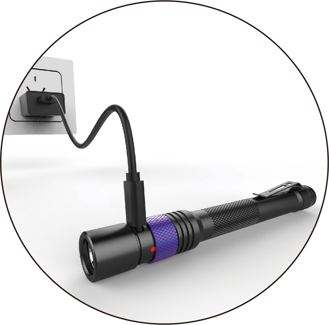 S72R-UV 1*10840 USB Flashlight