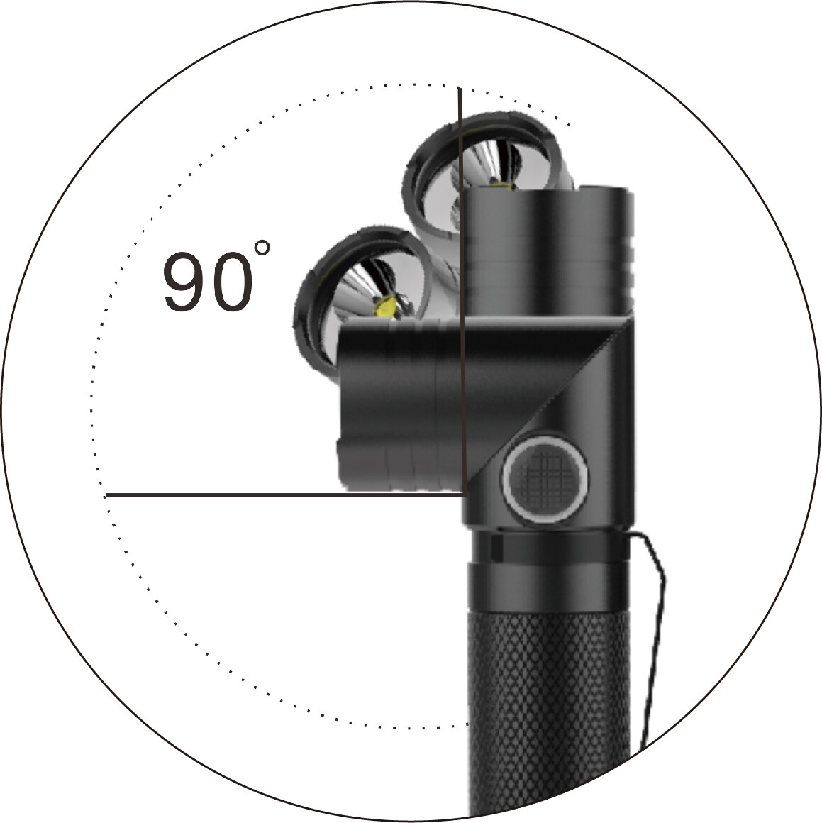 L81R-UV 1*18650 USB Flashlight