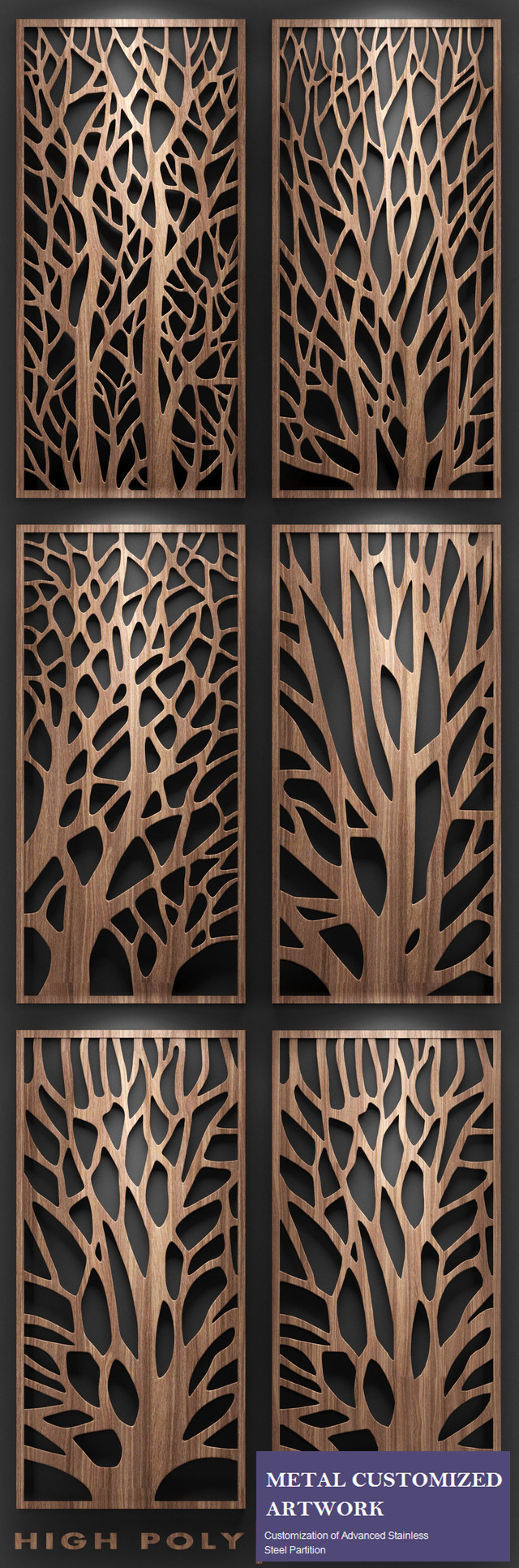 Stainless Steel Laser Cut Wall Panel