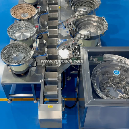 11 Vibration Bowls Counting Packing Machine with Collar Former and Inclined Bucket Conveyor-Hardware Parts (2)