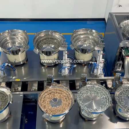 11 Vibration Bowls Counting Packing Machine with Collar Former and Inclined Bucket Conveyor-Hardware Parts (3)